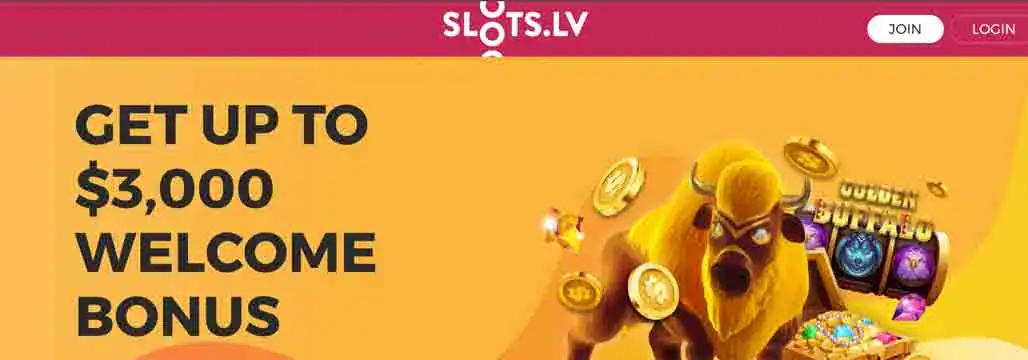SlotsLV homepage
